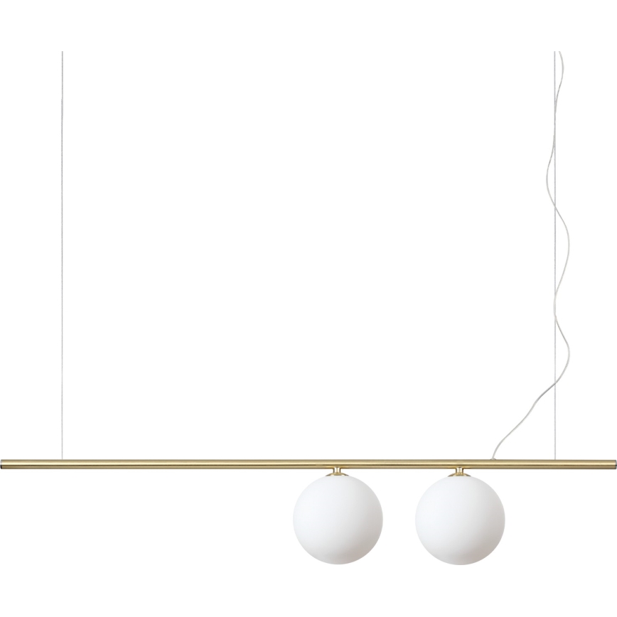 Ideal Lux - LED-riippuvalaisin vaijerilla PERLINE 2xG9/3W/230V kullanvärinen