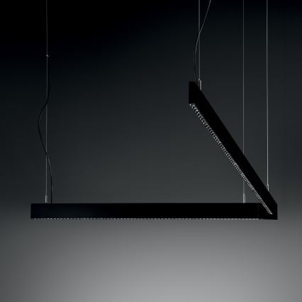 Ideal Lux - LED-riippuvalaisin vaijerilla STEEL LED/29W/230V 4000K CRI 90 120 cm musta