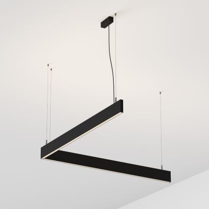 Ideal Lux - LED-riippuvalaisin vaijerilla STEEL LED/29W/230V 4000K Ra 90 120 cm musta