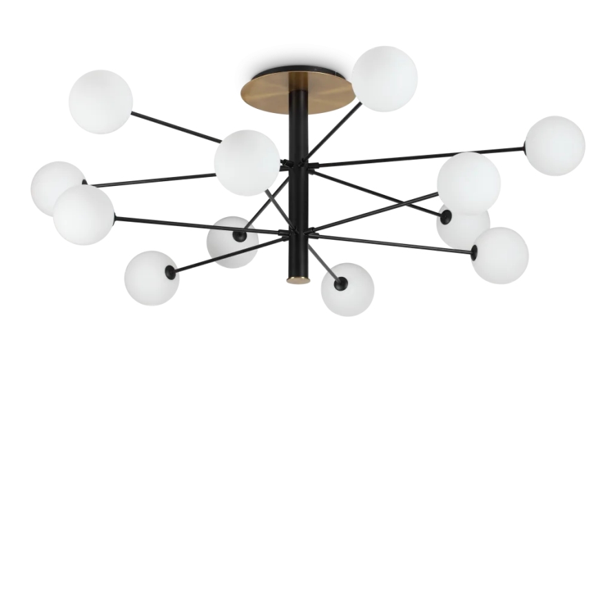 Ideal Lux - LED-riipuskattokruunu COSMOPOLITAN 12xG9/3W/230V halkaisija 145 cm musta