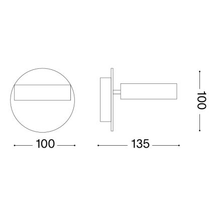 Ideal Lux - LED-seinäkohdevalaisin OBY LED/6W/230V CRI 90 valkoinen