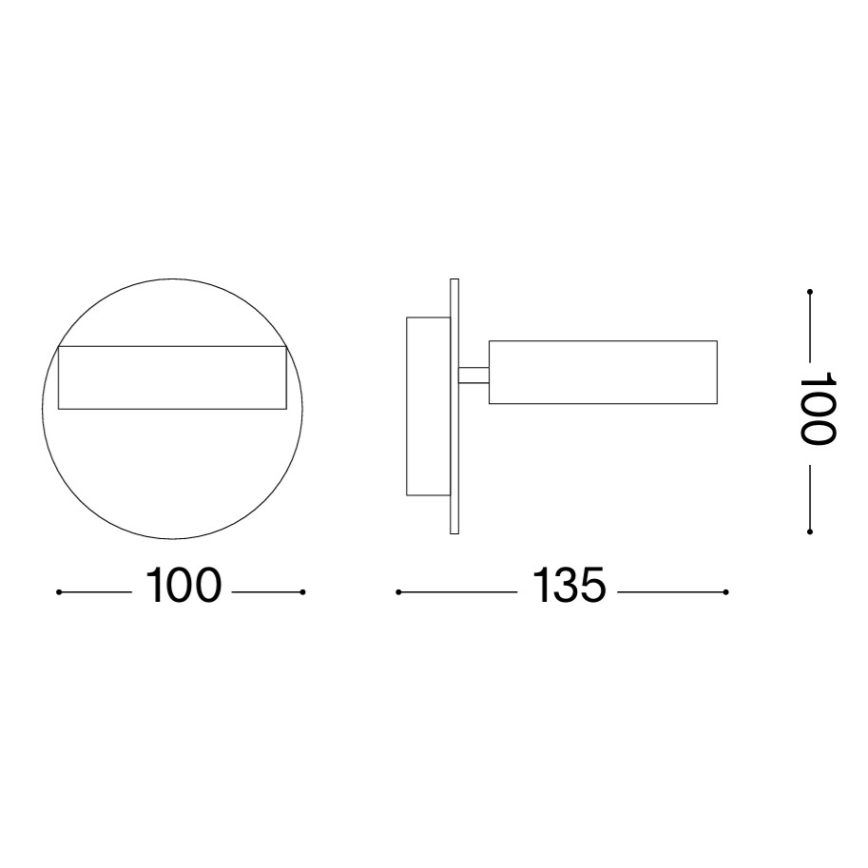 Ideal Lux - LED-seinäkohdevalaisin OBY LED/6W/230V CRI 90 valkoinen