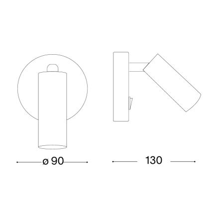 Ideal Lux - LED-seinäkohdevalaisin PAGE LED/3W/230V CRI 90 valkoinen