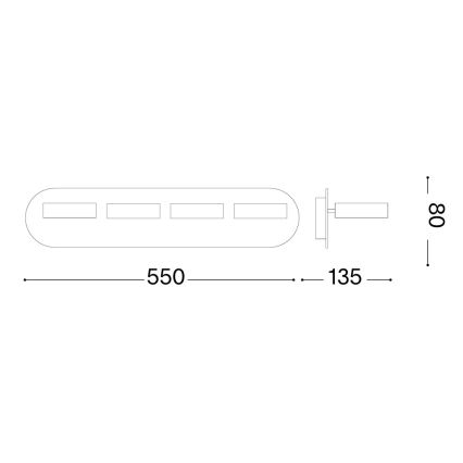 Ideal Lux - LED-seinäspotti OBY 4xLED/6W/230V CRI 90 valkoinen