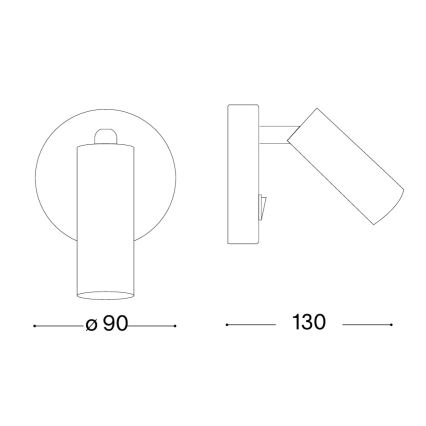Ideal Lux - LED-seinäspotti PAGE LED/3W/230V CRI 90 musta