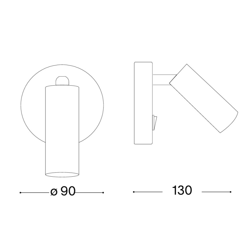 Ideal Lux - LED-seinäspotti PAGE LED/3W/230V CRI 90 musta