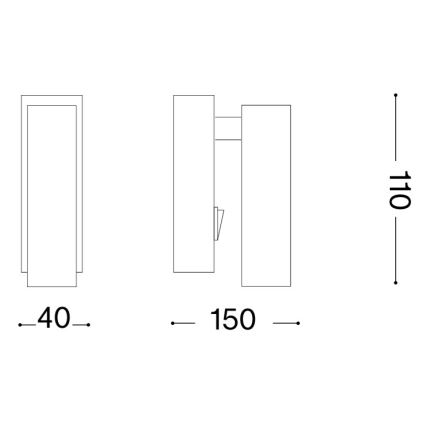 Ideal Lux - LED-seinäspotti PAGE LED/3W/230V CRI 90 valkoinen