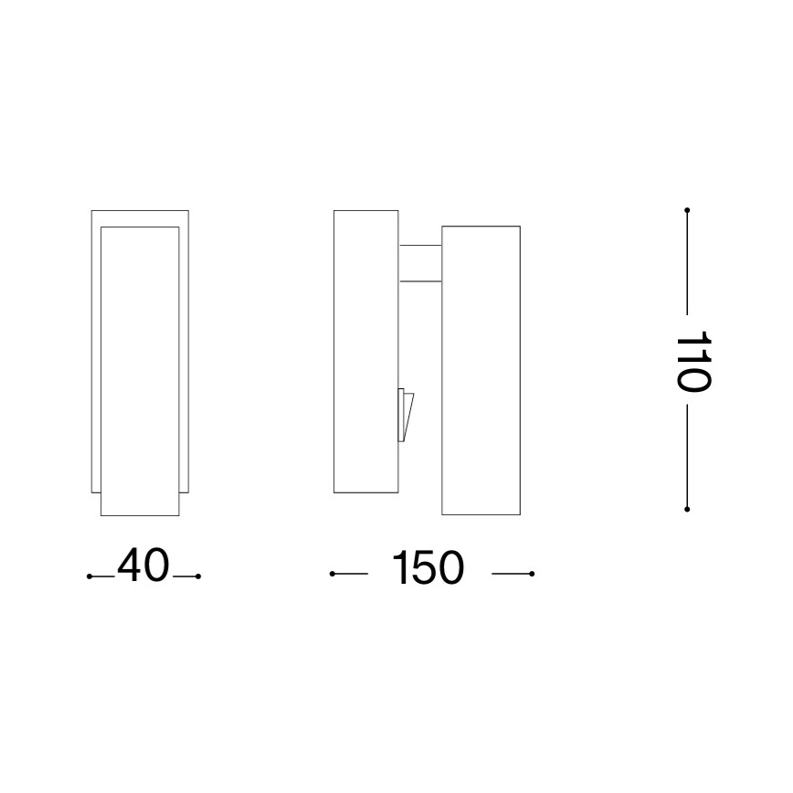 Ideal Lux - LED-seinäspotti PAGE LED/3W/230V CRI 90 valkoinen