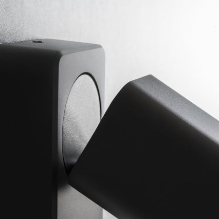 Ideal Lux - LED-seinäspotti RUDY 1xGU10/7W/230V CRI 90 musta