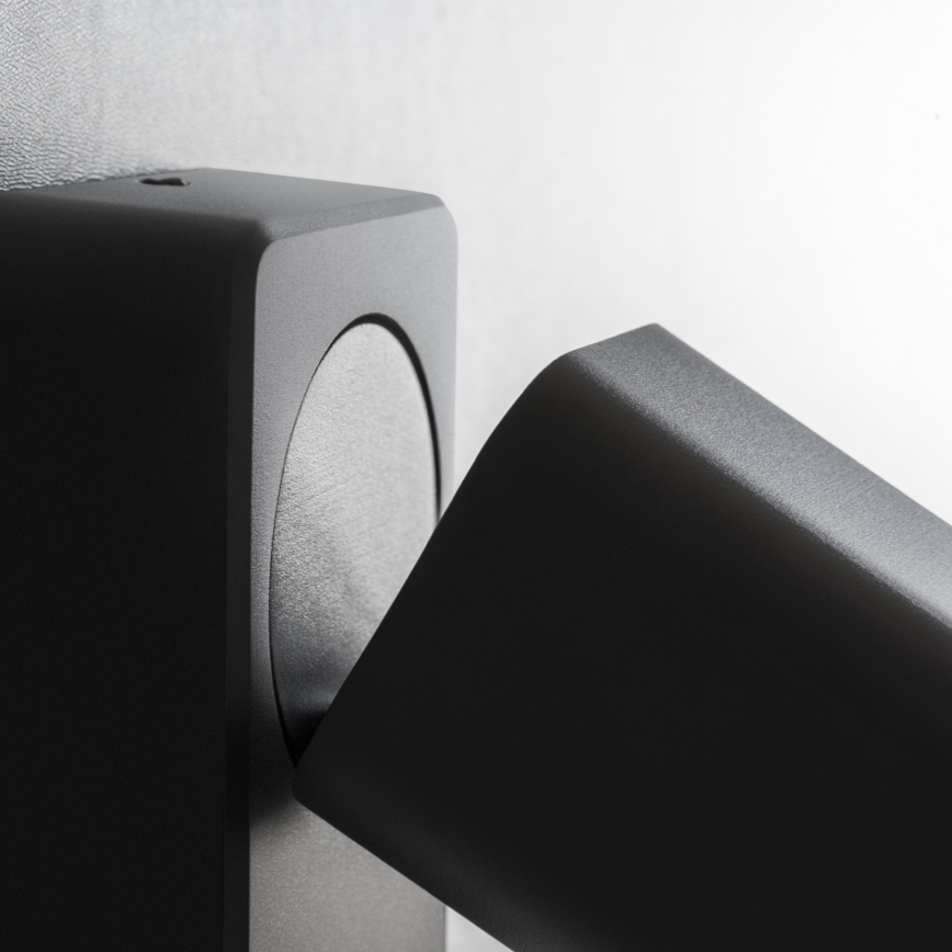 Ideal Lux - LED-seinäspotti RUDY 1xGU10/7W/230V CRI 90 musta