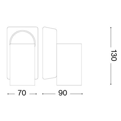 Ideal Lux - LED-seinäspotti RUDY 1xGU10/7W/230V CRI 90 musta