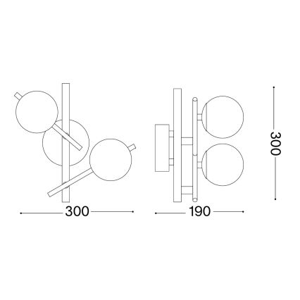 Ideal Lux - LED-seinävalaisin ATLAS 2xG9/3W/230V kultainen