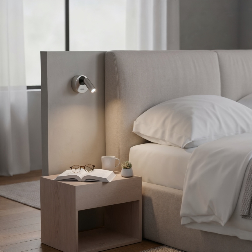 Ideal Lux - LED-seinävalaisin BEAN LED/3W/230V CRI 90 kiiltävä kromi