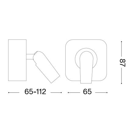 Ideal Lux - LED-seinävalaisin BEAN LED/3W/230V CRI 90 kulta