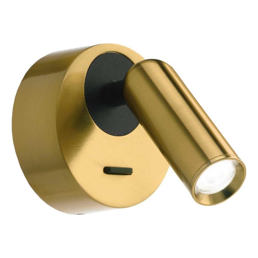 Ideal Lux - LED-seinävalaisin BEAN LED/3W/230V CRI 90 messinki