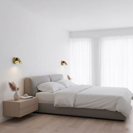 Ideal Lux - LED-seinävalaisin BEAN LED/3W/230V CRI 90 messinki