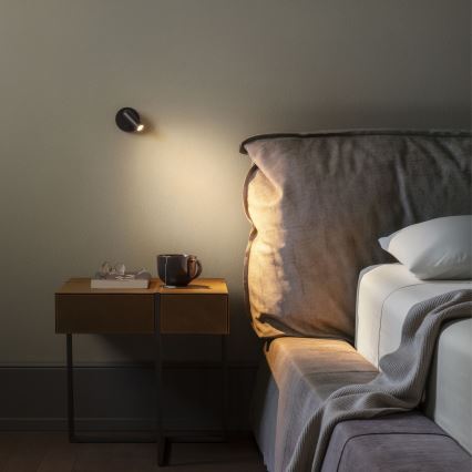 Ideal Lux - LED-seinävalaisin BEAN LED/3W/230V CRI 90 musta