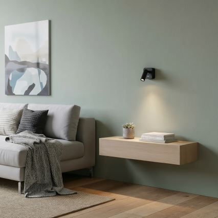 Ideal Lux - LED-seinävalaisin BEAN LED/3W/230V CRI 90 musta