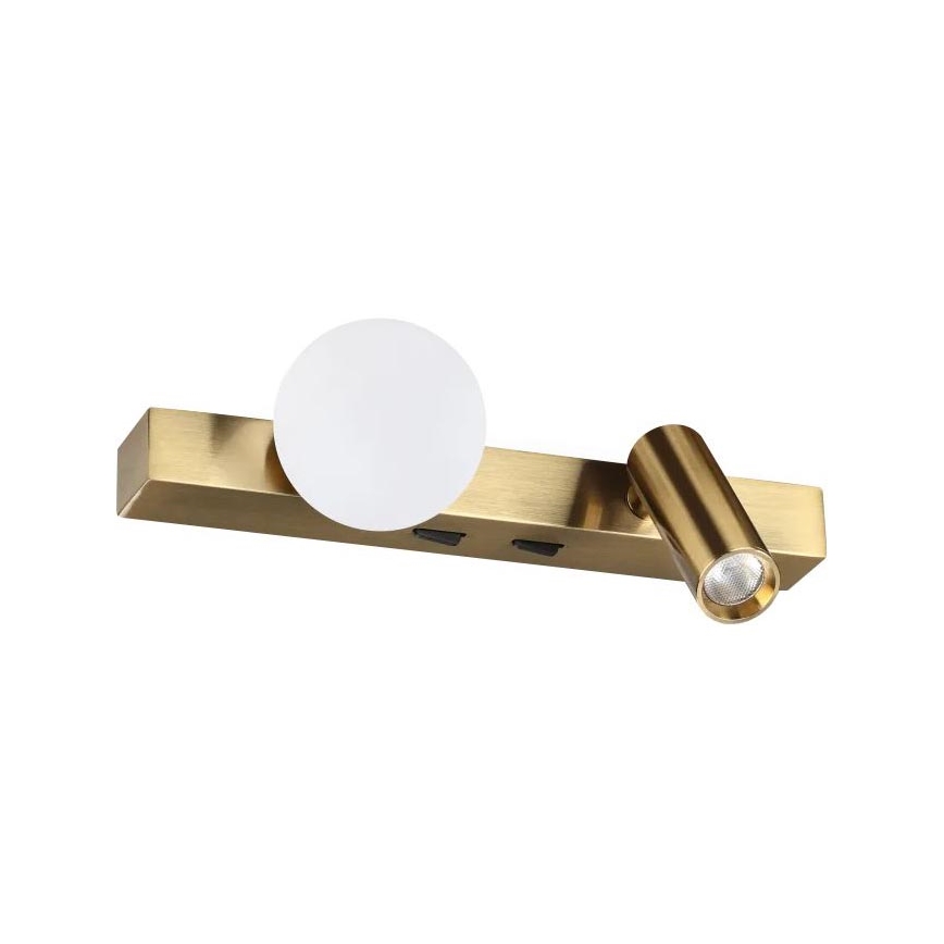Ideal Lux - LED-seinävalaisin BINOMIO 2xLED/3W/230V CRI 90 messinki