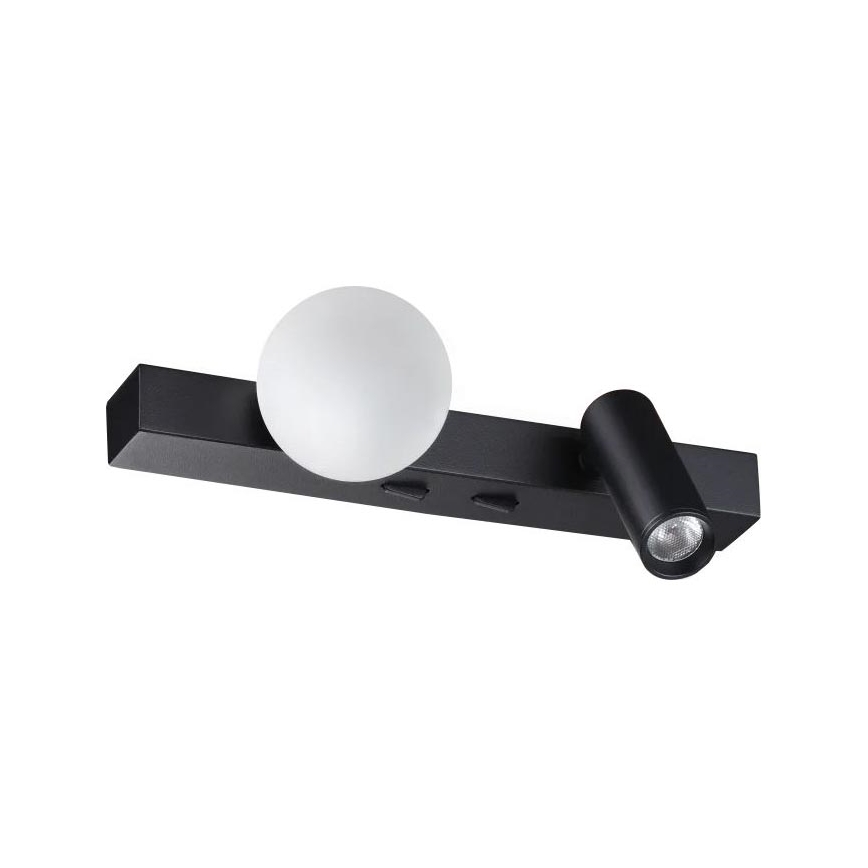 Ideal Lux - LED-seinävalaisin BINOMIO 2xLED/3W/230V CRI 90 musta