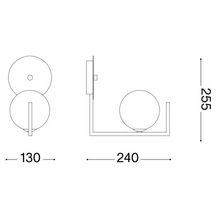 Ideal Lux - LED-seinävalaisin BIRDS 1xG9/3W/230V musta/kulta