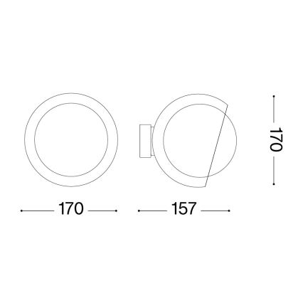 Ideal Lux - LED-seinävalaisin BLOOM 1xE27/42W/230V kulta/savunbeige
