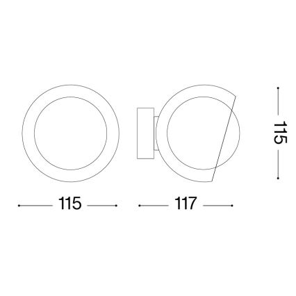 Ideal Lux - LED-seinävalaisin BLOOM 1xG9/3W/230V kulta/savunbeige