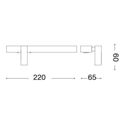 Ideal Lux - LED-seinävalaisin BONNE 2xLED/6,5W/230V CRI 90 musta