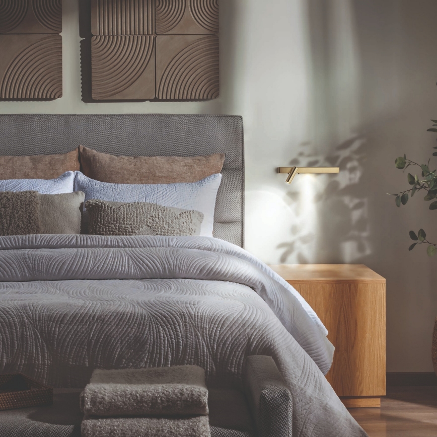 Ideal Lux - LED-seinävalaisin BONNE LED/6,5W/230V CRI 90 kulta