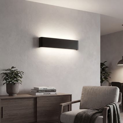 Ideal Lux - LED-seinävalaisin DELTA LED/14W/230V 4000K 41 cm CRI 90 musta