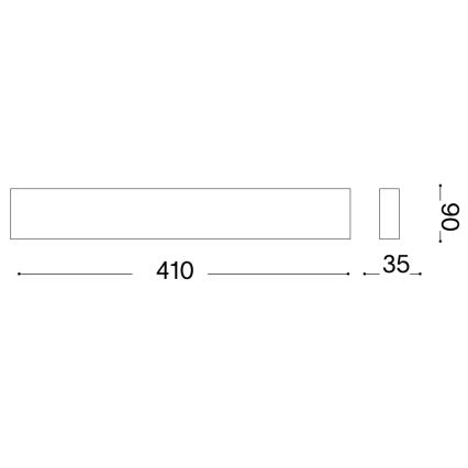 Ideal Lux - LED-seinävalaisin DELTA LED/14W/230V 4000K 41 cm CRI 90 valkoinen