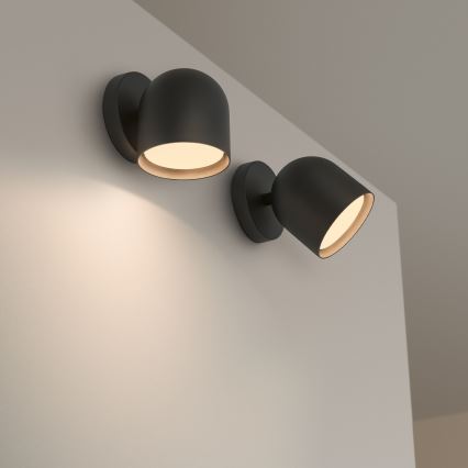 Ideal Lux - LED-seinävalaisin DODO 1xGX53/9W/230V musta