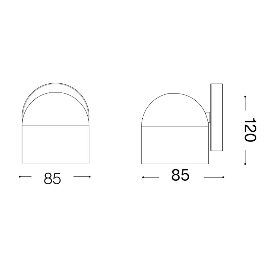 Ideal Lux - LED-seinävalaisin DODO 1xGX53/9W/230V musta