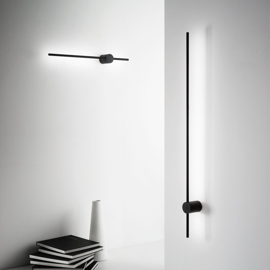 Ideal Lux - LED-seinävalaisin ESSENCE LED/19W/230V 2700K 124 cm CRI 90 musta