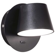 Ideal Lux - LED-seinävalaisin GIM LED/6W/230V musta