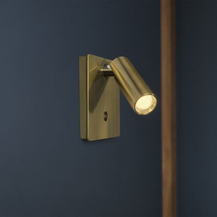 Ideal Lux - LED-seinävalaisin LITE LED/3W/230V CRI 90 messinki