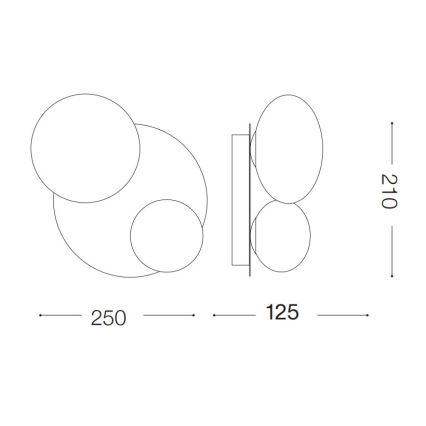 Ideal Lux - LED-seinävalaisin NINFEA 2xG9/3W/230V kultainen