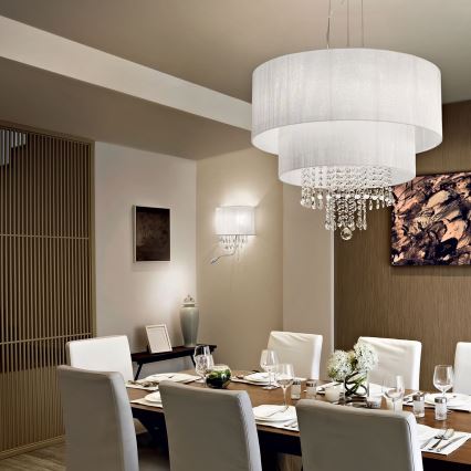 Ideal Lux - LED-kristallinen seinävalaisin OPERA 2xE14/40W/230V + LED/1W valkoinen