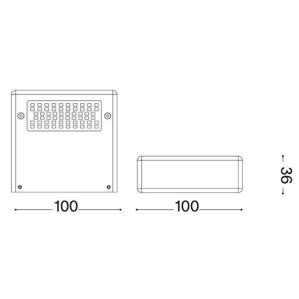 Ideal Lux - LED-seinävalaisin TAB LED/24W/230V CRI 90 messinki
