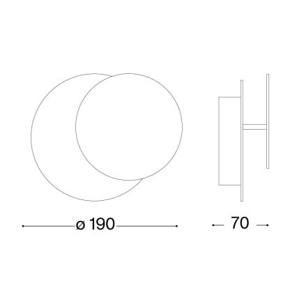 Ideal Lux - LED-seinävalaisin TICK LED/7,5W/230V kulta