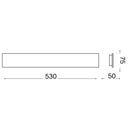 Ideal Lux - LED-seinävalaisin ZIG ZAG LED/23W/230V 53 cm CRI 90 valkoinen