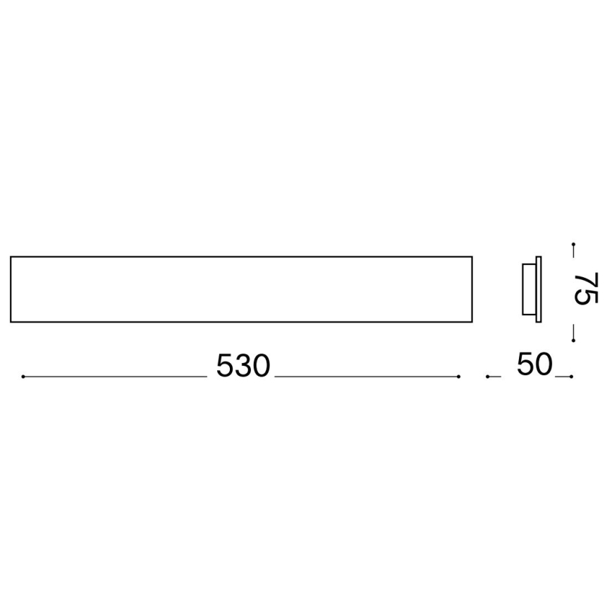 Ideal Lux - LED-seinävalaisin ZIG ZAG LED/23W/230V 53 cm CRI 90 valkoinen