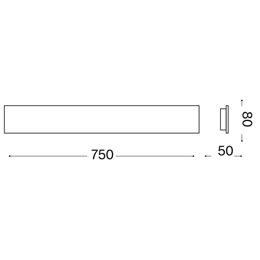 Ideal Lux - LED-seinävalaisin ZIG ZAG LED/30W/230V 75 cm CRI 90 messinki