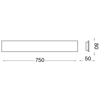 Ideal Lux - LED-seinävalaisin ZIG ZAG LED/30W/230V 75 cm CRI 90 valkoinen