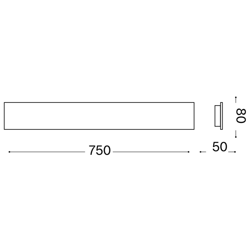 Ideal Lux - LED-seinävalaisin ZIG ZAG LED/30W/230V 75 cm CRI 90 valkoinen