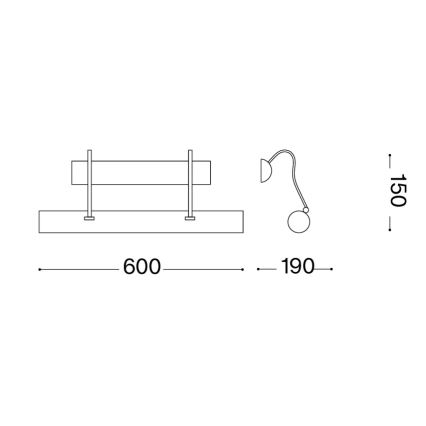 Ideal Lux - LED-taulunvalaisin 4xG9/3W/230V pronssi