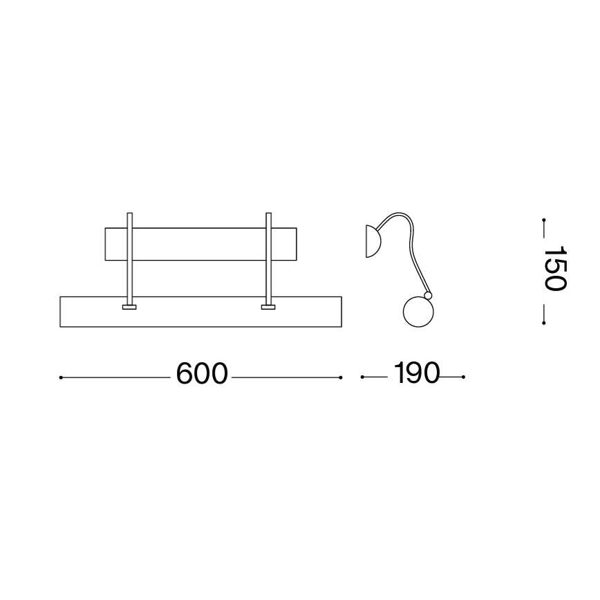 Ideal Lux - LED-taulunvalaisin 4xG9/3W/230V pronssi