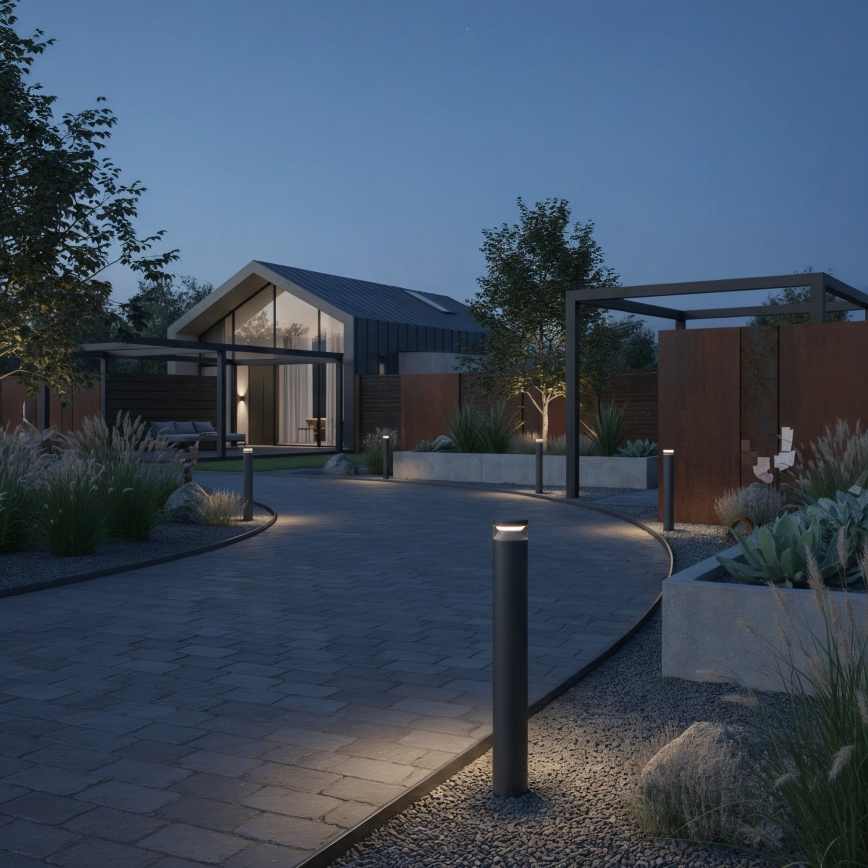 Ideal Lux - LED-ulkolamppu BOEING LED/14W/230V 100 cm CRI 90 IP65 musta