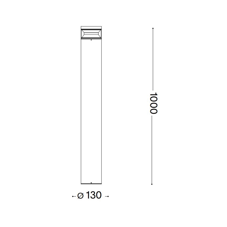 Ideal Lux - LED-ulkolamppu BOEING LED/14W/230V 100 cm CRI 90 IP65 musta