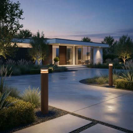 Ideal Lux - LED-ulkolamppu BOEING LED/14W/230V 100 cm CRI 90 IP65 ruskea